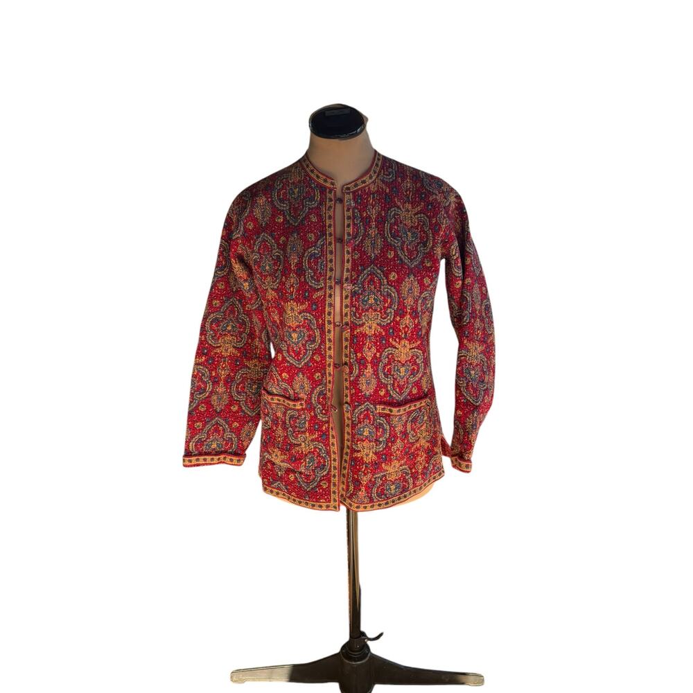 Reversible Quilted Jacket Sz. S/M - Whimsigoth, Twee, Grannycore, Pattern